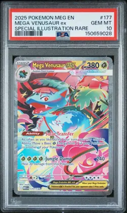 2025 POKEMON MEG EN-MEGA EVOLUTION #177 MEGA VENUSAUR EX PSA 10 - Image 1