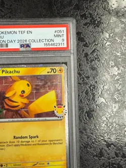 2026 POKEMON TEF EN PIKACHU POKEMON DAY 2026 COLLECTION #051 💎PSA 9 - Image 2
