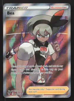 Pokemon Bea (Full Art) Ultra Rare SWSH04: Vivid Voltage 180/185 NM - Image 1