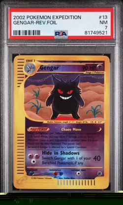 Pokemon GENGAR 13/165 Reverse Holo (2002 Expedition) PSA 7 - Image 3