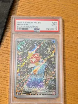 2023 TCG POKEMON PAL EN MAGIKARP ILLUSTRATION RARE #203 PSA 9 MINT - Image 1