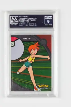 2000 TOPPS POKEMON TV SERIES 2 HEROES & VILLAINS FOIL #HV7 MISTY Non-psa 9 Grade - Image 1