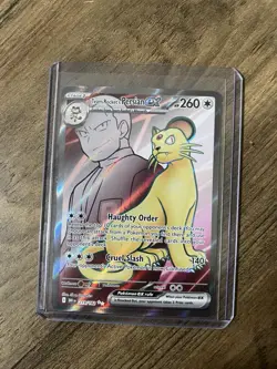 Team Rocket’s Persian Ex 219/182 Destined Rivals Full Art Pokemon TCG NM - Image 1