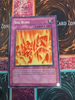 Yugioh Big Burn IOC-047 Super Rare Unlimited Moderately Played - Image 1