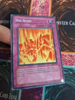 Yugioh Big Burn IOC-047 Super Rare Unlimited Moderately Played - Image 2