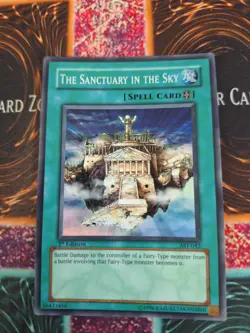 Yugioh The Sanctuary in the Sky AST-042 Super Rare 1st Edition Near Mint - Image 1