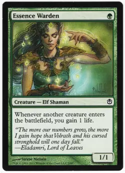 Essence Warden 2011 Duel Decks: Ajani vs. Nicol Bolas Green Creature MTG NM AZ1 - Image 1