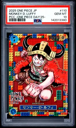 Monkey D. Luffy PSA10 2025 One Piece Japanese One Piece Day'25 - Image 1
