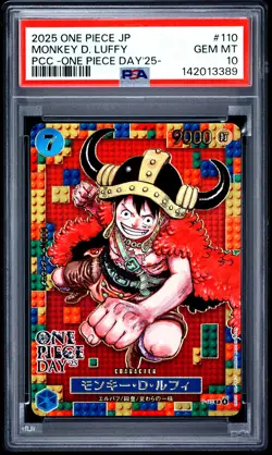 Monkey D. Luffy PSA10 2025 One Piece Japanese One Piece Day'25 - Image 1