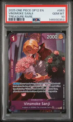 2025 One Piece Legacy of the Master Vinsmoke Sanji OP10-063 - PSA Gem Mint 10 - Image 1