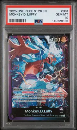 2025 ONE PIECE STARTER DECK ST26-PURPLE/BLACK MONKEY D. LUFFY PSA 10 - Image 1