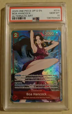 One Piece OP12-014 Boa Hancock Alternate Alt Art PSA 10 Legacy Of The Master 014 - Image 1