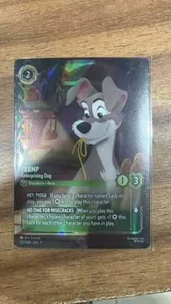 Disney Lorcana - tramp - enterprising dog enchanted - 212/204 - Image 1
