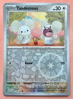 Tandemaus~Cute Pokemon Cards~Normal Type/Colorless ~ Soft White & Cream Gallery - Image 1