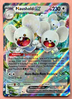 Maushold~Cute Pokemon Cards~Normal Type/Colorless ~ Soft White & Cream Gallery - Image 1