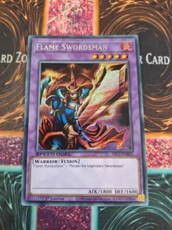 Yugioh Flame Swordsman SBC1-ENB22 Secret Rare 1st Edition Near Mint - Image 1