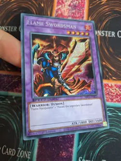 Yugioh Flame Swordsman SBC1-ENB22 Secret Rare 1st Edition Near Mint - Image 2