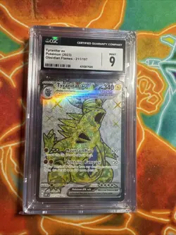 CGC 9 Tyranitar ex 211/197 Obsidian Flames AUTHENTIC MINT Pokemon Card - Image 1