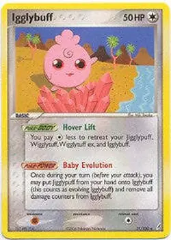 Pokemon EX Crystal Guardians 21/100 Igglybuff Card - Image 1
