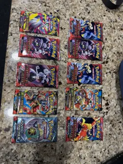 Pokemon TCG Mega Evolution Sealed Booster Pack Lot (9) English 10 Cards Lucario - Image 2