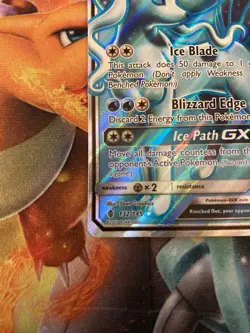 Pokemon Alolan Ninetales GX TCG Full Art Holo Card 132/145 Sm-Guardians Rising - Image 5