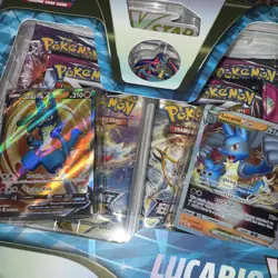 NEW Sealed Pokemon Lucario Vstar Premium Collection Box Coin Pin Jumbo Card TCG - Image 2