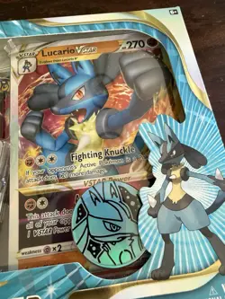 NEW Sealed Pokemon Lucario Vstar Premium Collection Box Coin Pin Jumbo Card TCG - Image 3