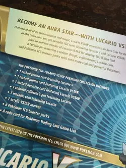 NEW Sealed Pokemon Lucario Vstar Premium Collection Box Coin Pin Jumbo Card TCG - Image 5