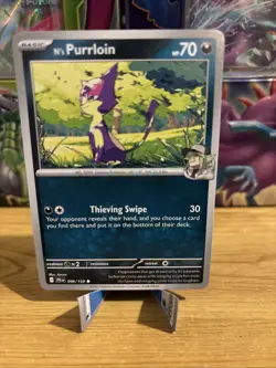 Pokemon TCG Journey Together N’s Purrloin Common Card 96/159 - Image 1