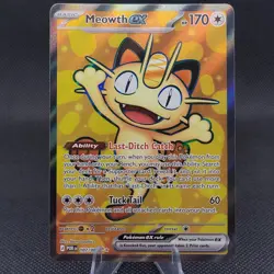 Pokemon TCG Meowth EX PR Full Art Holo Rare 170 HP Card 107/088 English - Image 1