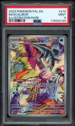 2023 PSA 9 Pokemon Paldea Evolved SV Baxcalibur Illustration Rare 210/193 Card - Image 1