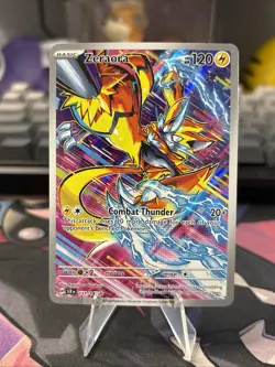 Pokemon TCG Zeraora Card 151/142 Stellar Crown Illustration Rare Nm - Image 3