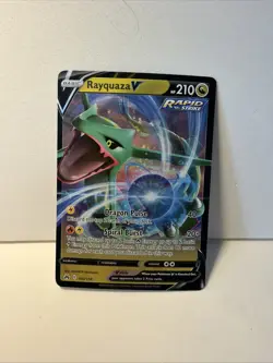 Pokemon TCG Rayquaza v Crown Zenith Full Art Ultra Rare Holo Card 100/159 - Image 1