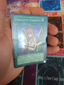 Yugioh Graceful Charity SDP-040 Super Rare Unlimited Moderately Played - Image 3