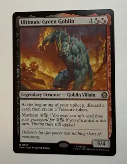 x1 Ultimate Green Goblin R MTG Marvel's Spider-Man M/NM, English - Image 1