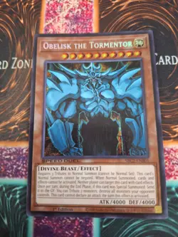 Yugioh Obelisk the Tormentor SBC2-ENB01 Prismatic Secret Rare 1st Edition NM - Image 1