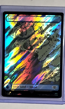 MTG Magic The Gathering LOTR Lord of the Rings Full Art Surge Foil 716 Island LP - Image 1