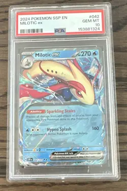 Pokemon Milotic ex Surging Sparks 042/191 Double Rare Holo PSA 10 2024 EN - Image 1