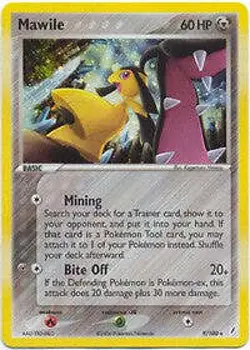 Pokemon EX Crystal Guardians 9/100 Mawile (Holofoil) Card - Image 1