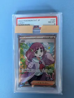 Lacey 124/102 Sv7 SR Stellar Miracle Pokemon Japanese Full Art Trainer - PSA 8 - Image 1
