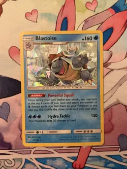 Blastoise 25/181 CRACKED ICE Holo - Sun & Moon Team Up Pokemon TCG - Image 1