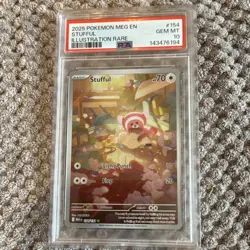 Pokemon Stufful 154/132 Illustration Rare Holo PSA 10 English - Image 1