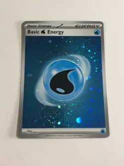 Pokemon TCG 151 Holographic Water Energy 003 w 2 Swirls Near Mint - Image 1
