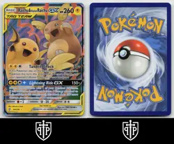 Pokemon - Raichu & Alolan Raichu GX 54/236 Unified Minds - Holo GX Rare - NM - Image 3