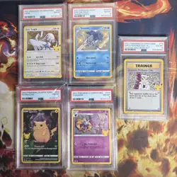 5x PSA Graded Pokemon Lot - 25th Anniv. Celebrations - Lugia, Pikachu, Suicune - Image 1