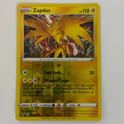 Zapdos 048/185 Holo Rare Vivid Voltage Pokemon Reverse Holo Near Mint - Image 1