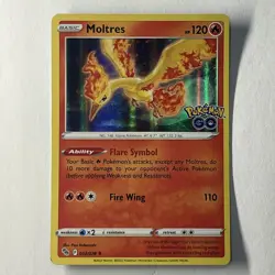 Pokemon Moltres Pokemon Go 012/078 Holo Rare - NM - Image 1