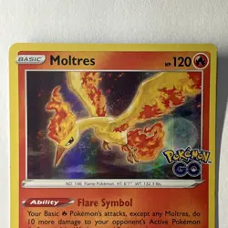 Pokemon Moltres Pokemon Go 012/078 Holo Rare - NM - Image 2