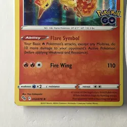 Pokemon Moltres Pokemon Go 012/078 Holo Rare - NM - Image 3