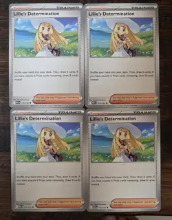 4x Lillie's Determination - 119/132 Mega Evolutions - Pokemon TCG - Playset - Image 1